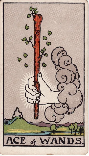 As de Bastos — carta del tarot Rider-Waite