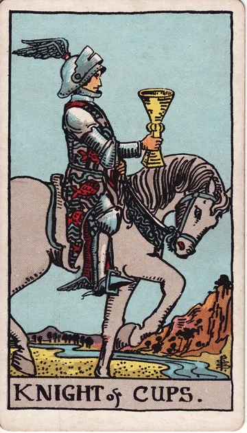 Caballero de Copas — carta del tarot Rider-Waite