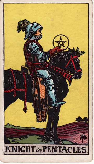 Caballero de Oros — carta del tarot Rider-Waite