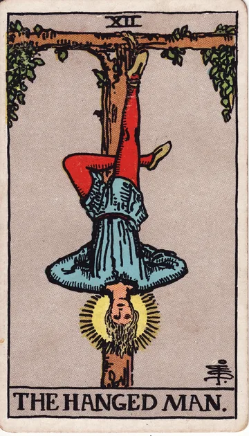 El Colgado — carta del tarot Rider-Waite