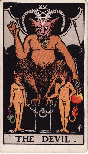 El Diablo — carta del tarot Rider-Waite