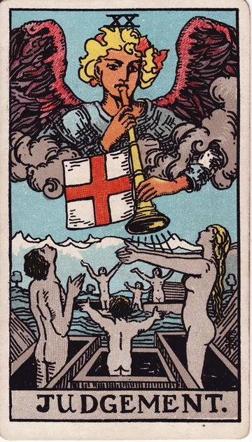 El Juicio — carta del tarot Rider-Waite