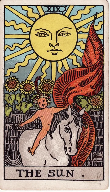 El Sol — carta del tarot Rider-Waite