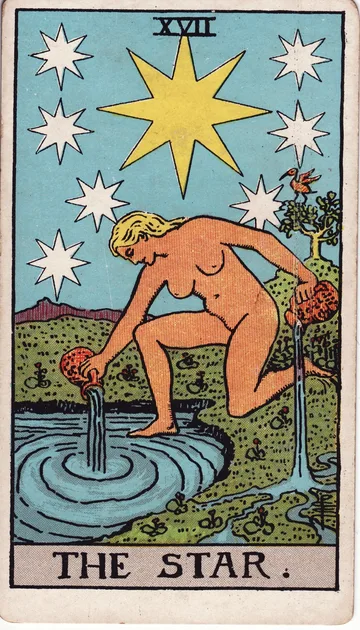 La Estrella — carta del tarot Rider-Waite
