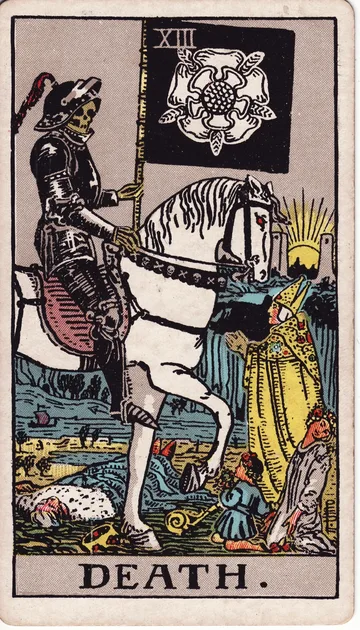 La Muerte — carta del tarot Rider-Waite