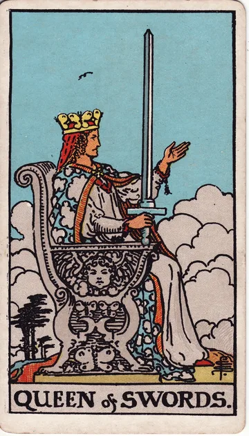 Reina de Espadas — carta del tarot Rider-Waite