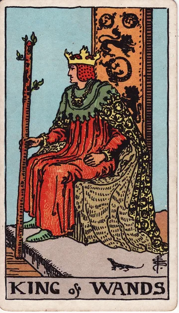 Rey de Bastos — carta del tarot Rider-Waite