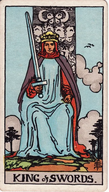 Rey de Espadas — carta del tarot Rider-Waite