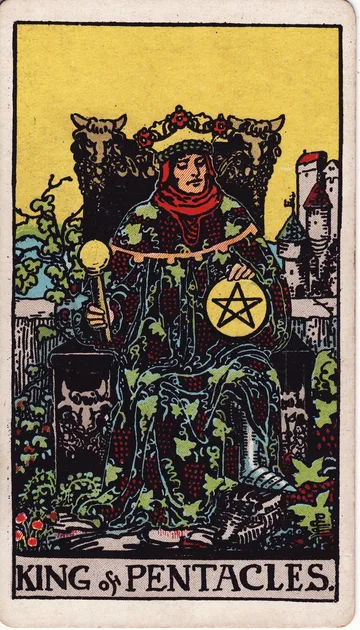 Rey de Oros — carta del tarot Rider-Waite