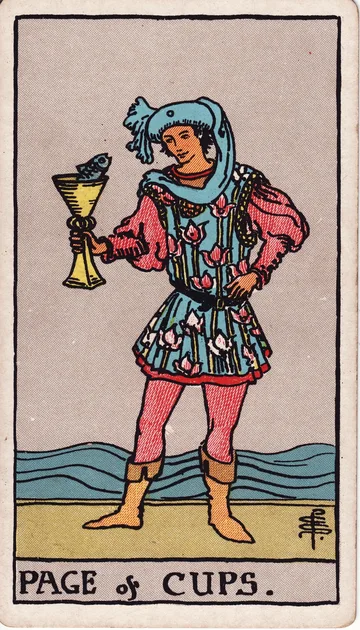 Sota de Copas — carta del tarot Rider-Waite