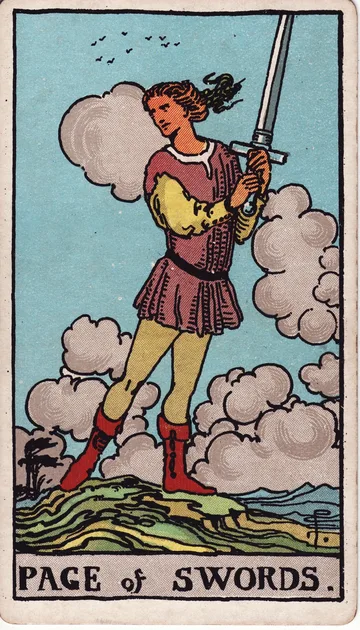 Sota de Espadas — carta del tarot Rider-Waite
